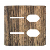 Placa p/ 2 Interruptores + 2 Tomadas 4x4 - Novara Carvalho